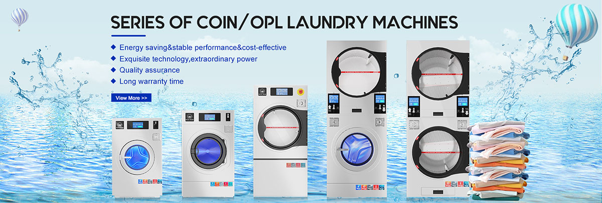 WDH Commercial laundry equipment stack washer and dryer Coin Operated for laundromat on sale1